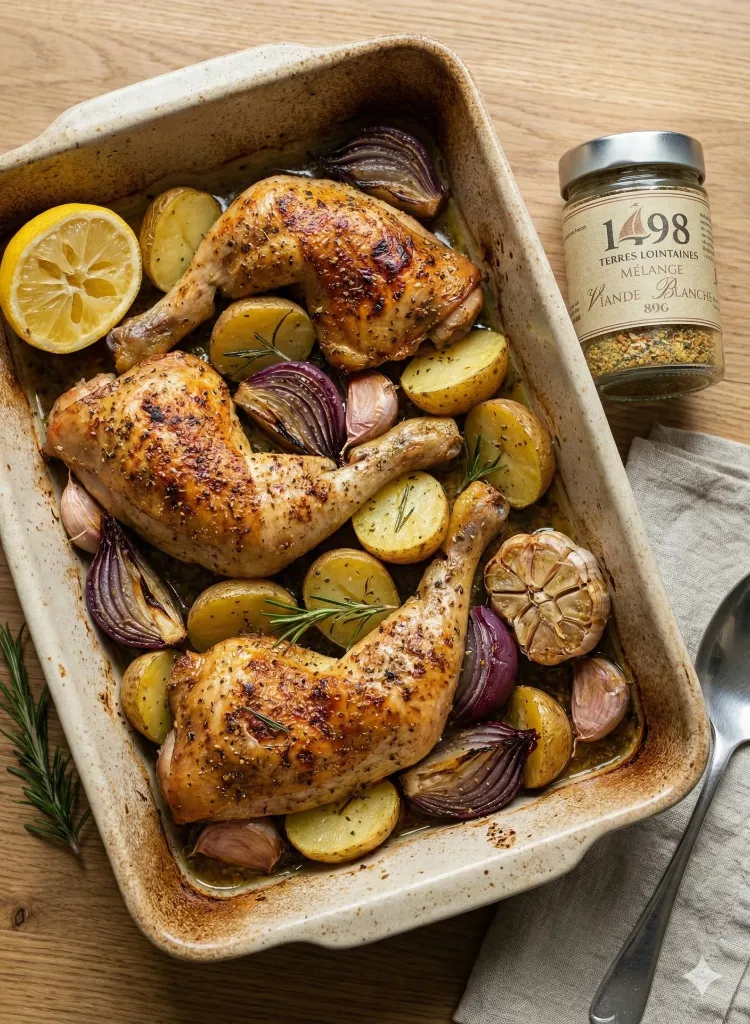Mise en situation culinaire de Mélange Viande Blanche