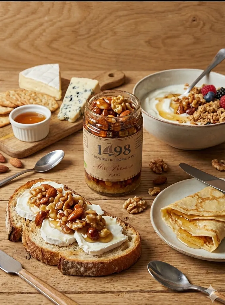 Mise en situation culinaire de Miel Premium