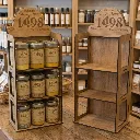 Étagère de présentation à 18 pots — Le Présentoir "1498" – L'Écrin Officiel de la Collection – Capacité 18 Pots
