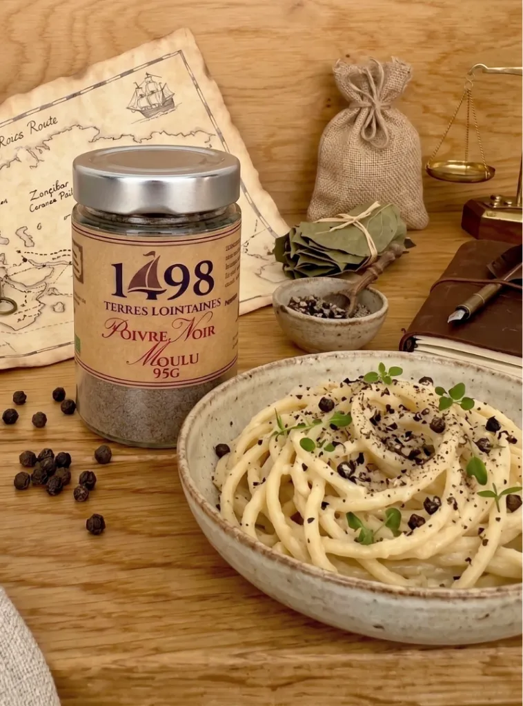 Mise en situation culinaire de Poivre Noir moulu