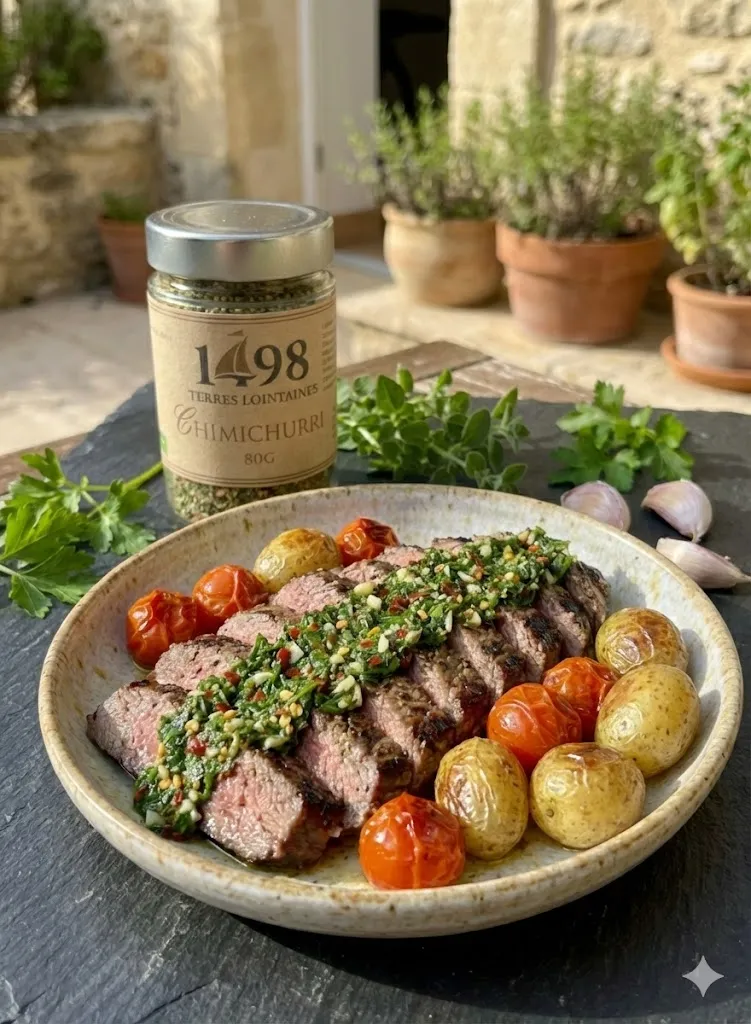Mise en situation culinaire de Chimichurri