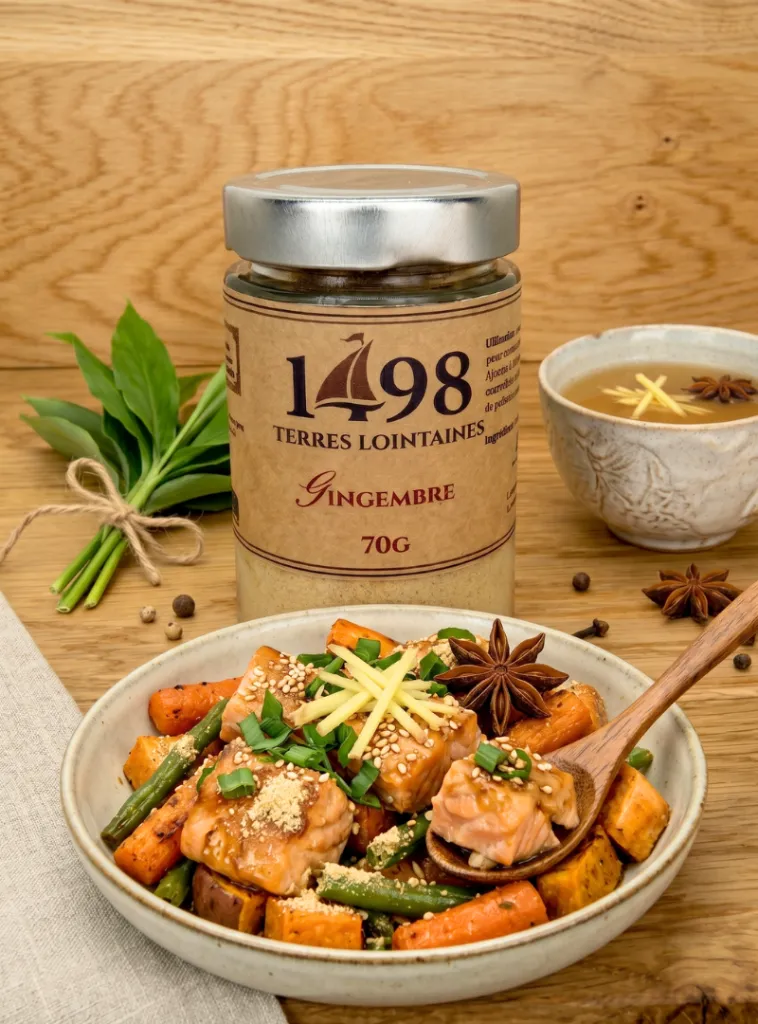 Mise en situation culinaire de Gingembre