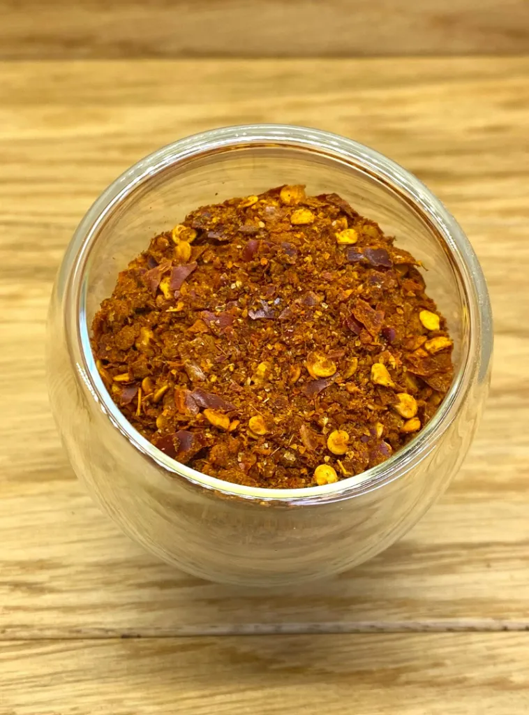 Gros plan sur Piment de Cayenne haché