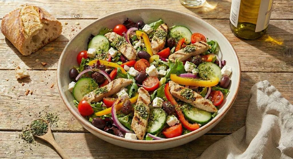 Mise en situation culinaire de Mélange Salade