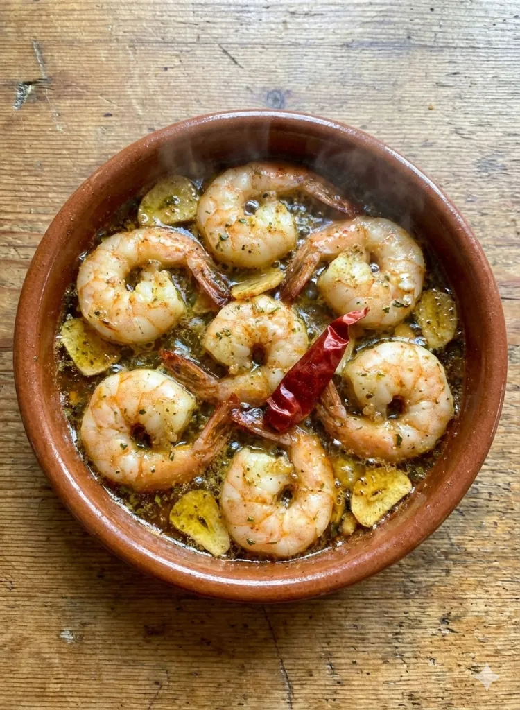 Mise en situation culinaire de Mélange Pil Pil Gambas