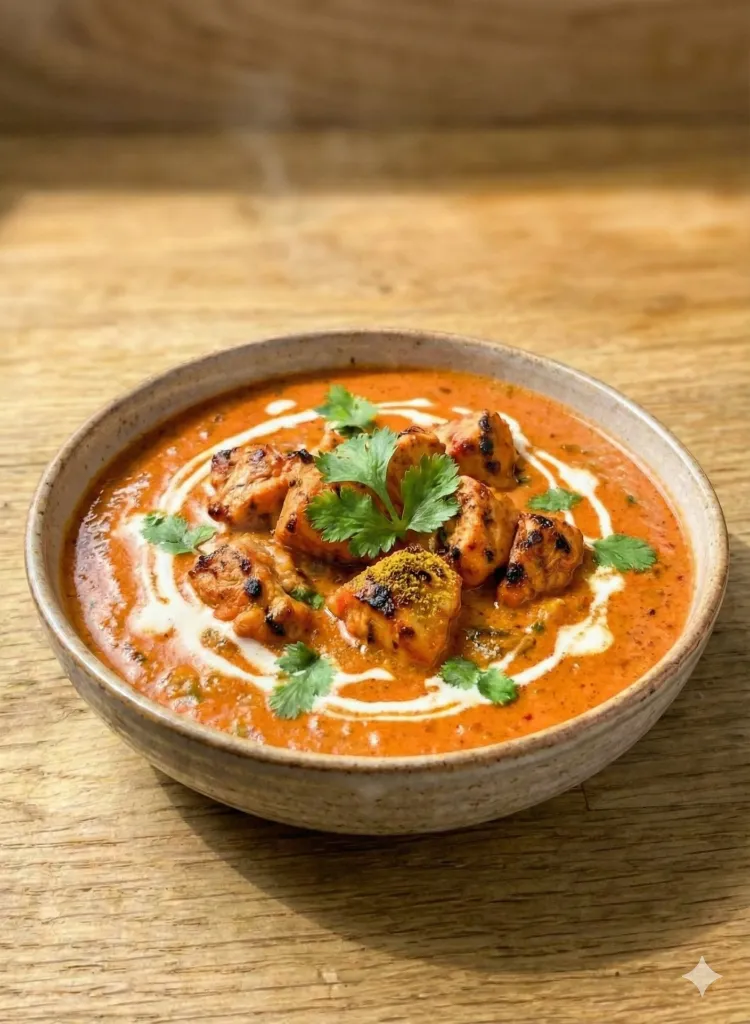 Mise en situation culinaire de Tikka Masala