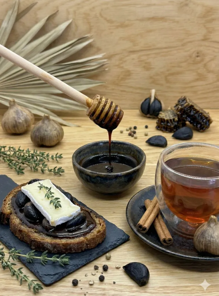 Miel à l'ail noir plat 1498.webp