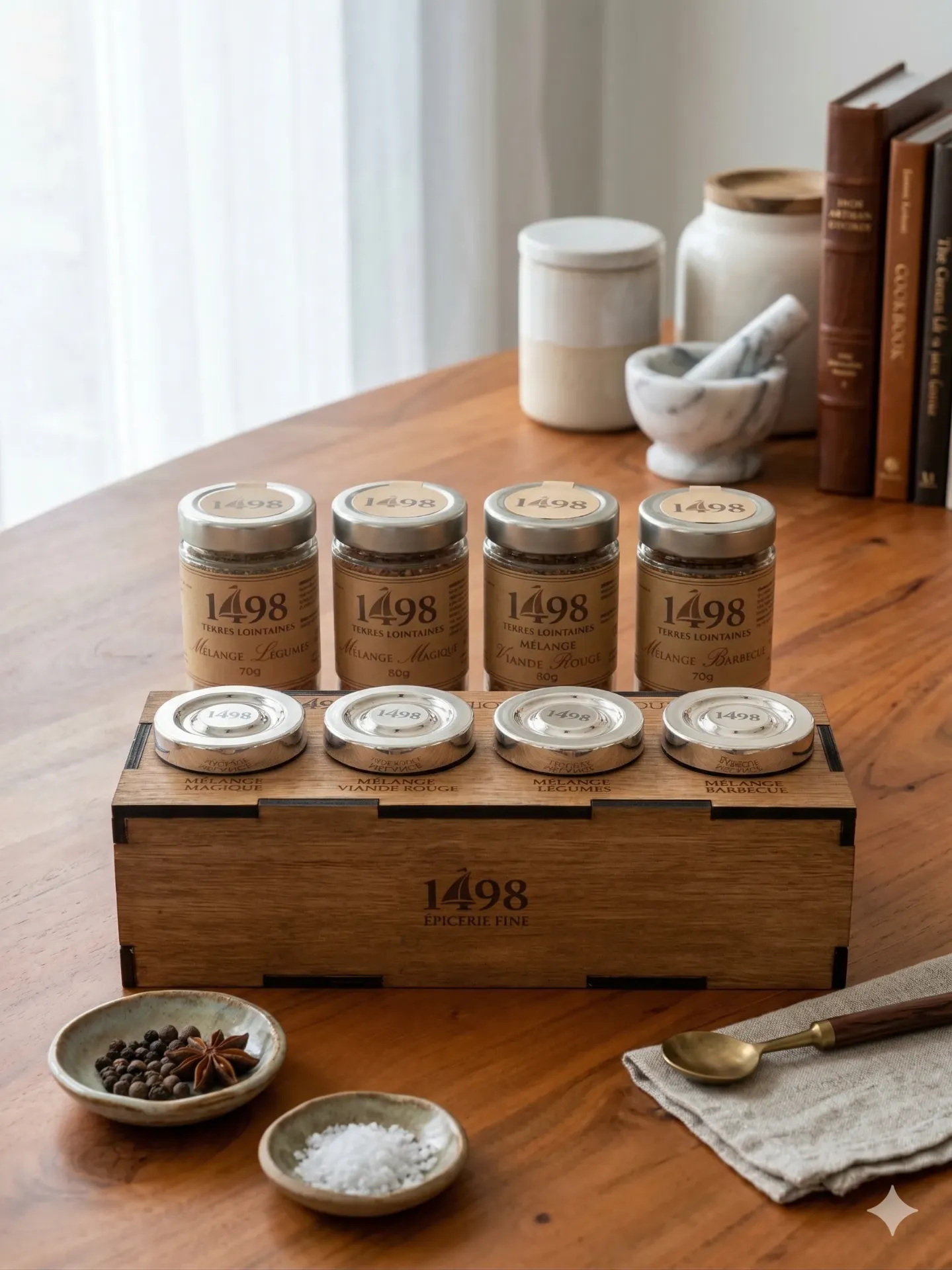 Kit Palette d'Initiation Culinaire "1498" + 4 pots Terres Lointaines