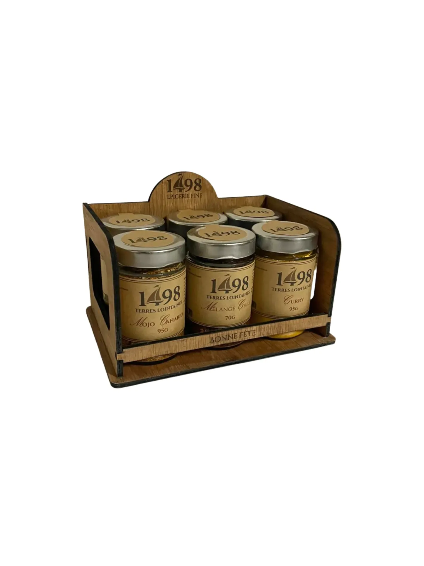 Le Présentoir 6 pots "1498" – L'Expérience Dégustation Sur-Mesure